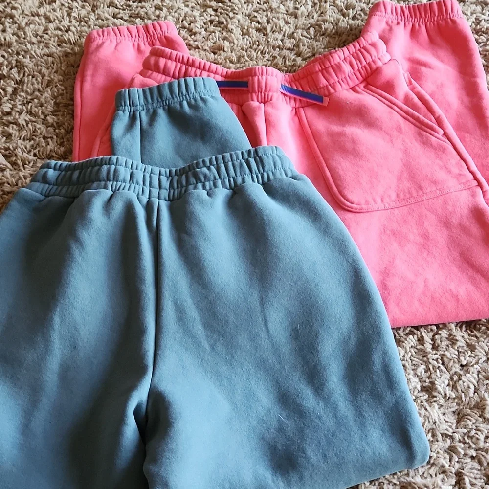Mondetta Pink and Green Sweatpants Joggers Soft Fleece Size Girls 10/12 - Picture 6 of 9